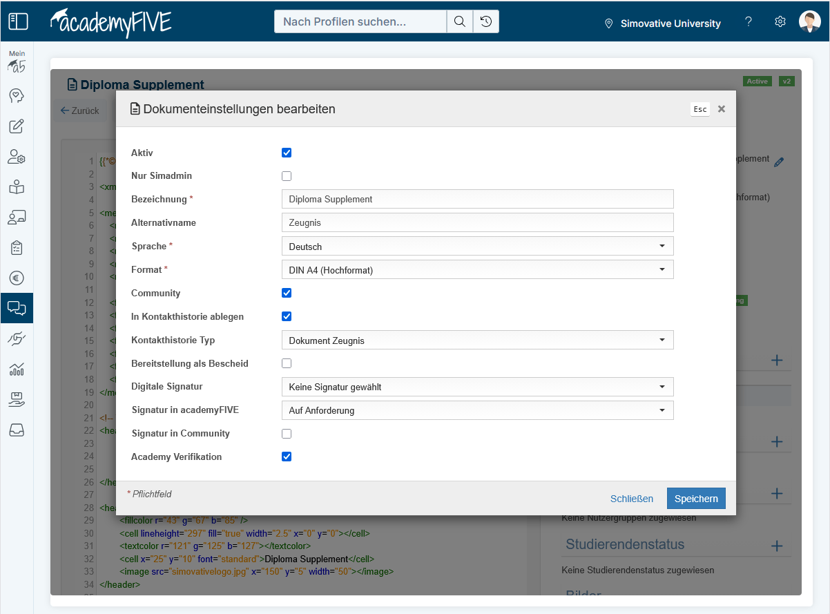 Dokumentenübersicht